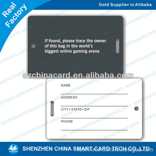 factory plastic travel tags unique hard pvc luggage tags